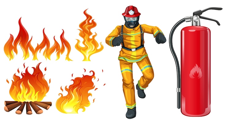 Vettore gratuito vigile del fuoco