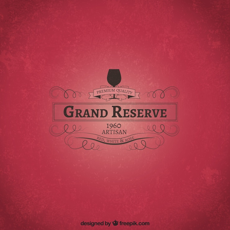 Vettore gratuito vino grand reserve