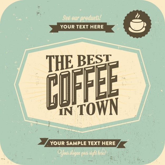 Vettore gratuito vintage coffee background