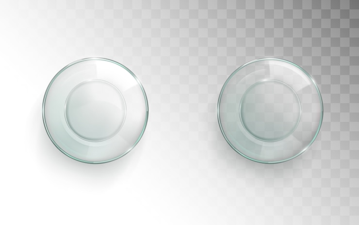 Vettore gratuito vista superiore della tazza di vetro vuota, glassful per l'insieme dell'acqua