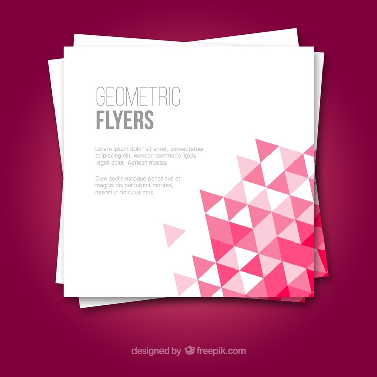 Vettore gratuito volantini geometriche