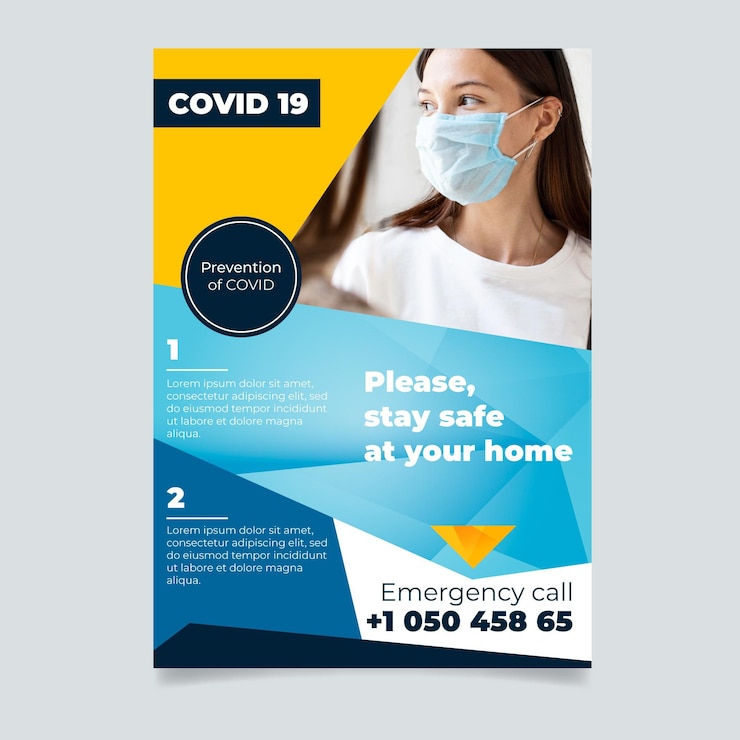 Vettore gratuito volantino informativo sul coronavirus