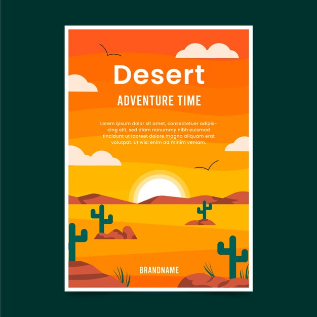 Volantino piatto avventura nel deserto