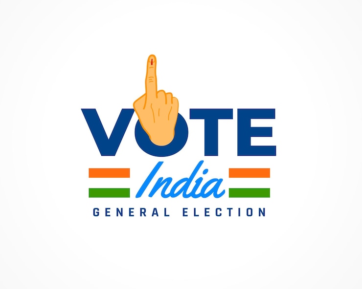 Vettore gratuito voto creativo in india contesto delle elezioni generali per la consapevolezza sociale