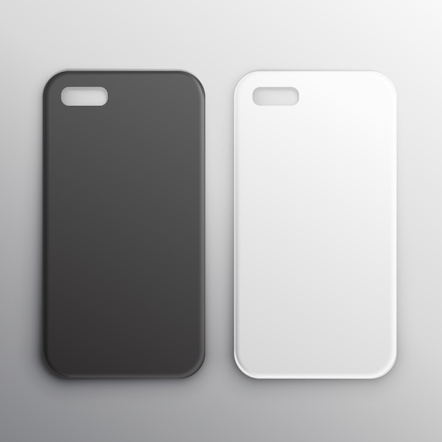 vuote casi di smartphone in bianco e nero set
