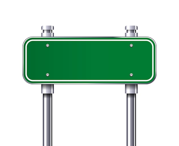 Vuoto verde traffico cartello stradale illustrazione vettoriale