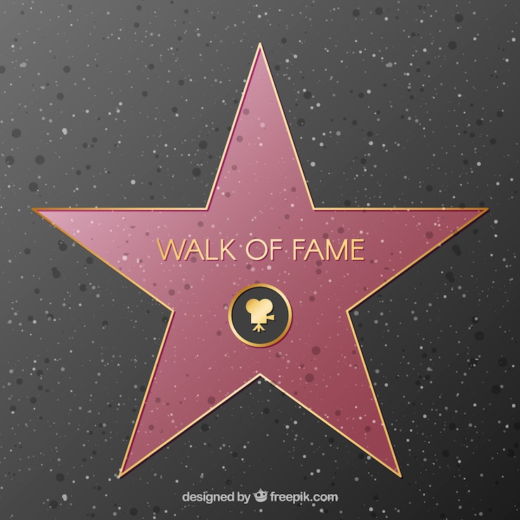 Vettore gratuito walk of fame sfondo stella
