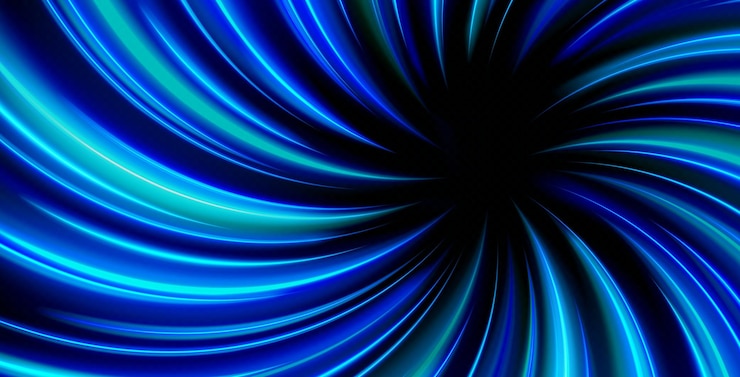 Vettore gratuito warp ad alta velocità di luce blu con scoppio radiale