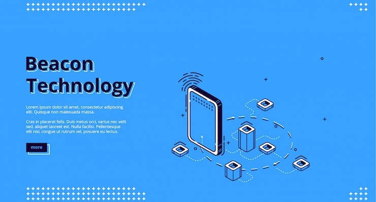 Vettore gratuito web isometrico della tecnologia wireless beacon