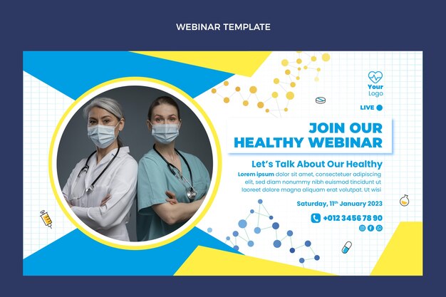 Webinar medico di design piatto
