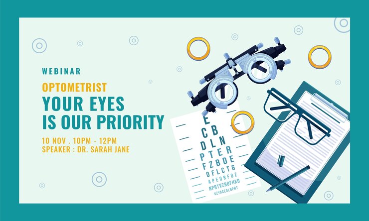 Vettore gratuito webinar sulla professione di optometrista disegnato a mano