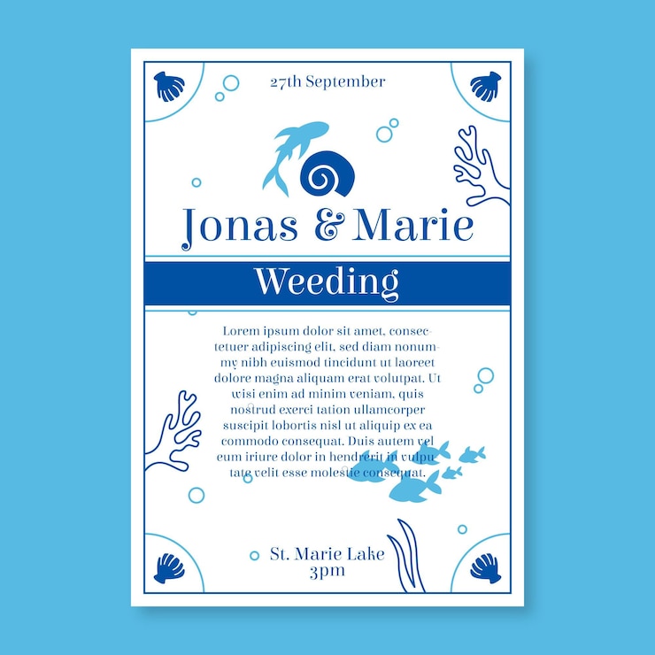 Vettore gratuito wedding invitation template