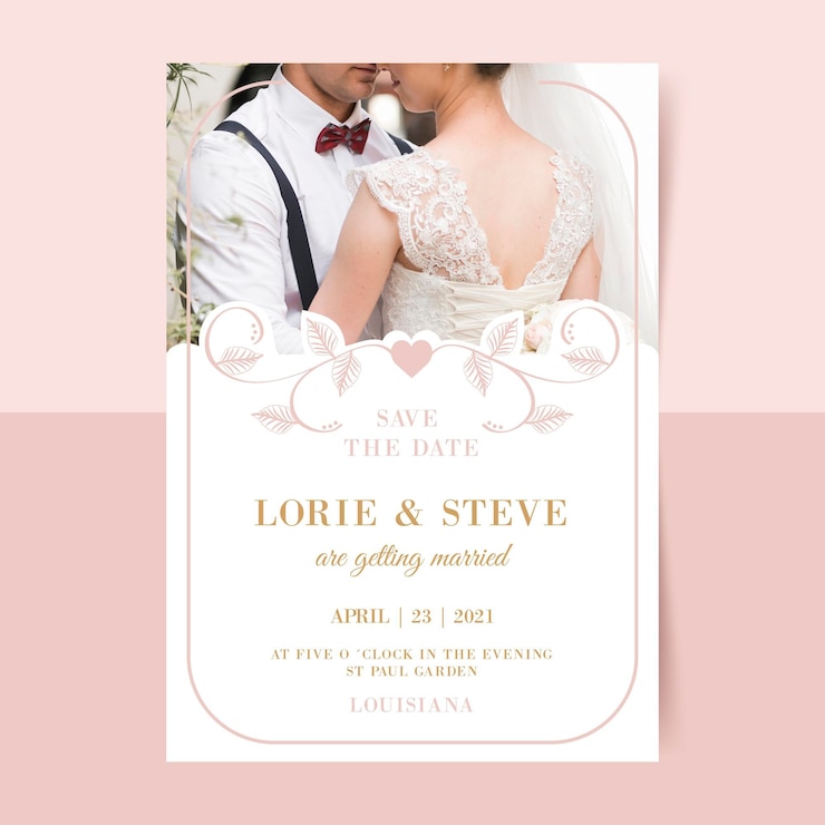 Vettore gratuito wedding invitation template