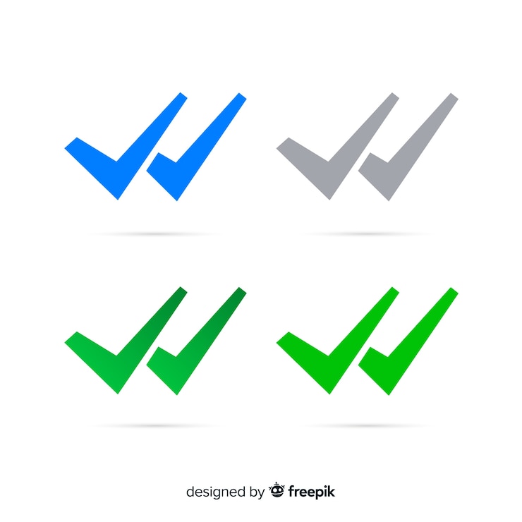 Vettore gratuito whatsapp double check design