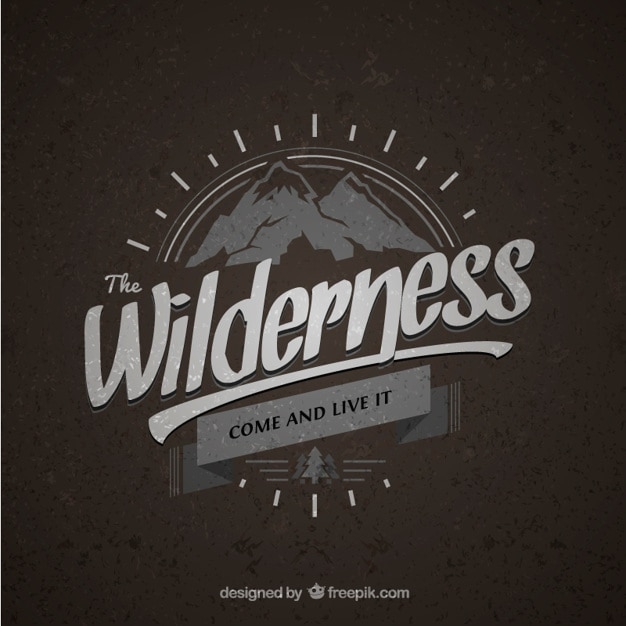 Vettore gratuito wilderness distintivo d'epoca