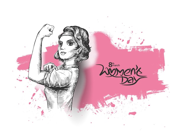 Womens Day Fitness Le donne mostrano il suo design di potenza