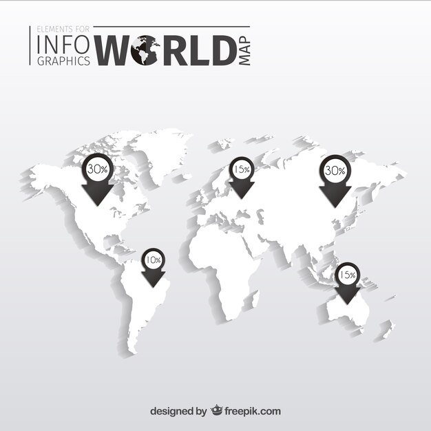 World map infografica