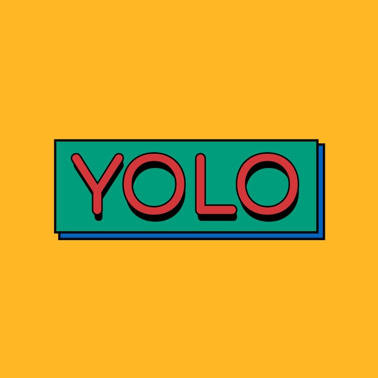 Vettore gratuito yolo su un vettore di sfondo giallo
