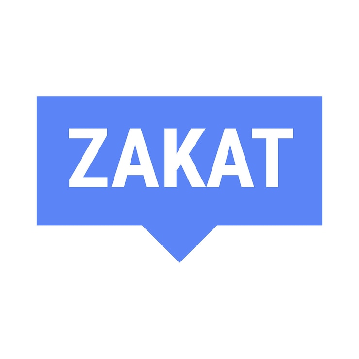 Vettore gratuito zakat ha spiegato il banner blue vector callout con informazioni sulla donazione in beneficenza durante il ramadan