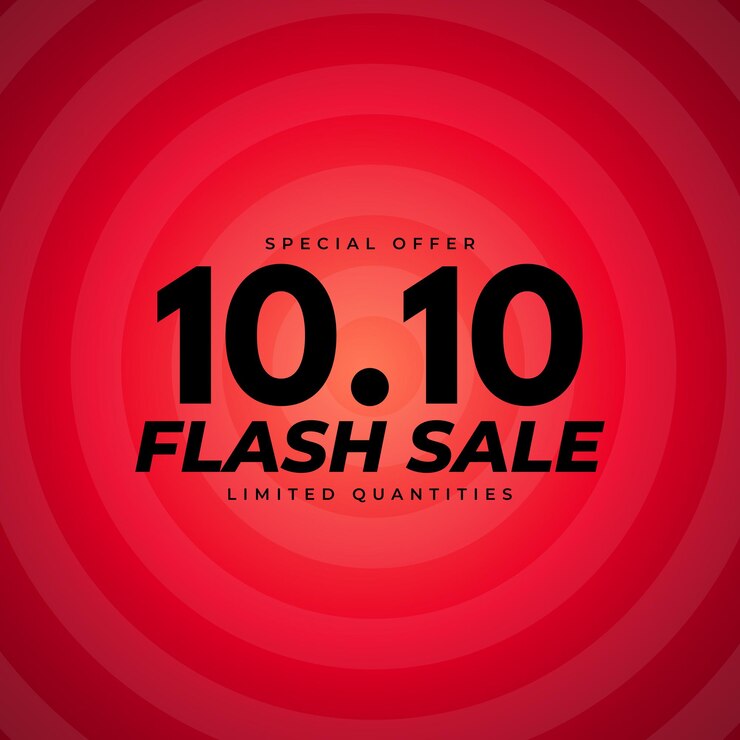 Vettore 10.10.bandiera offerta promozione vendita flash.illustrazione vettoriale
