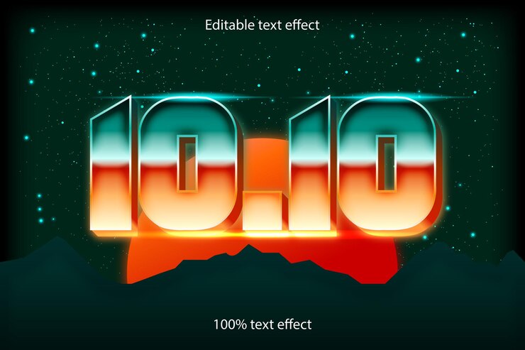 10.10 effetto testo modificabile in stile retrò