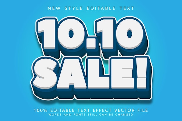 10.10 vendita effetto testo modificabile rilievo stile moderno