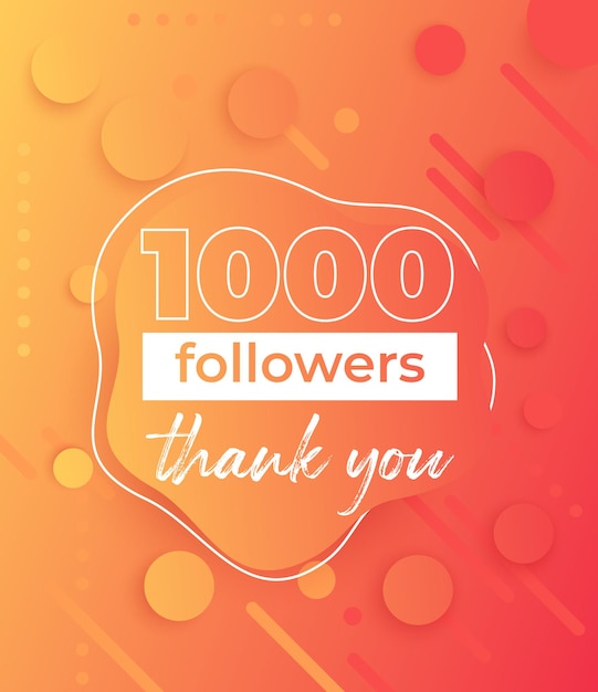 1000 follower, banner per i social network