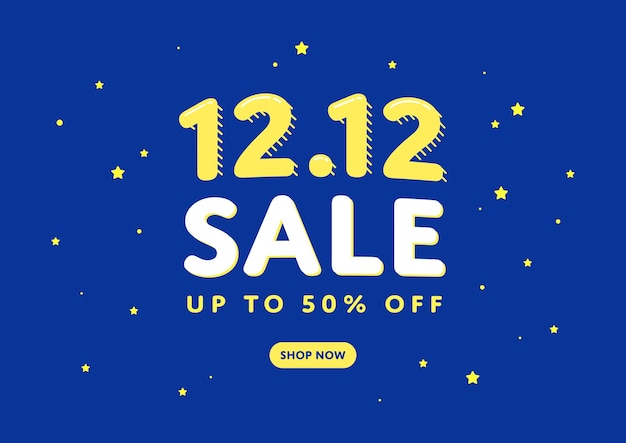 12.12 Progettazione di poster o banner di vendita del giorno dello shopping.