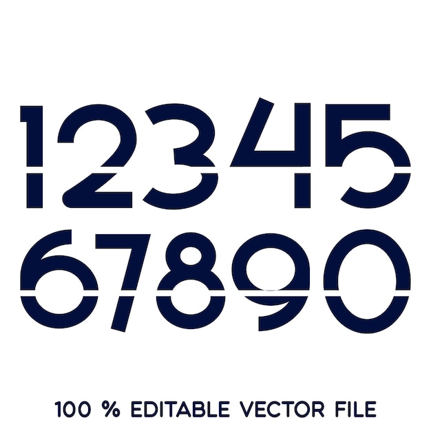 1234567890 numeri tipografia maglietta grafica vettori