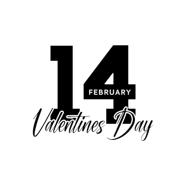 14 febbraio felice giorno di San Valentino design vettore