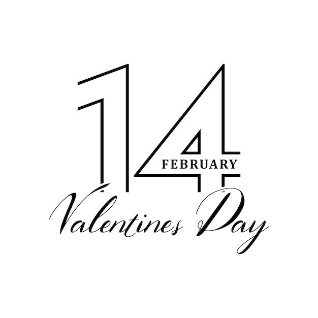 14 febbraio felice giorno di San Valentino design vettore