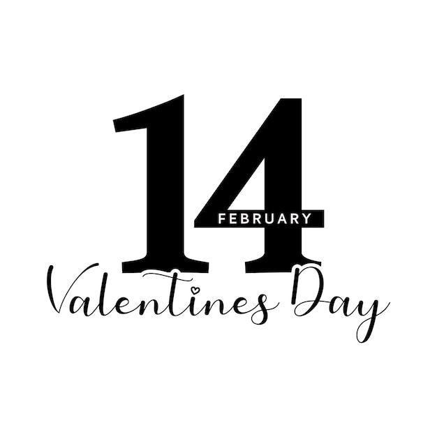 14 febbraio felice giorno di San Valentino design vettore