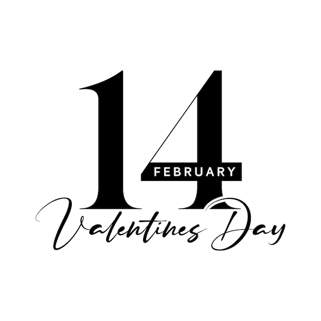 14 febbraio felice giorno di San Valentino design vettore