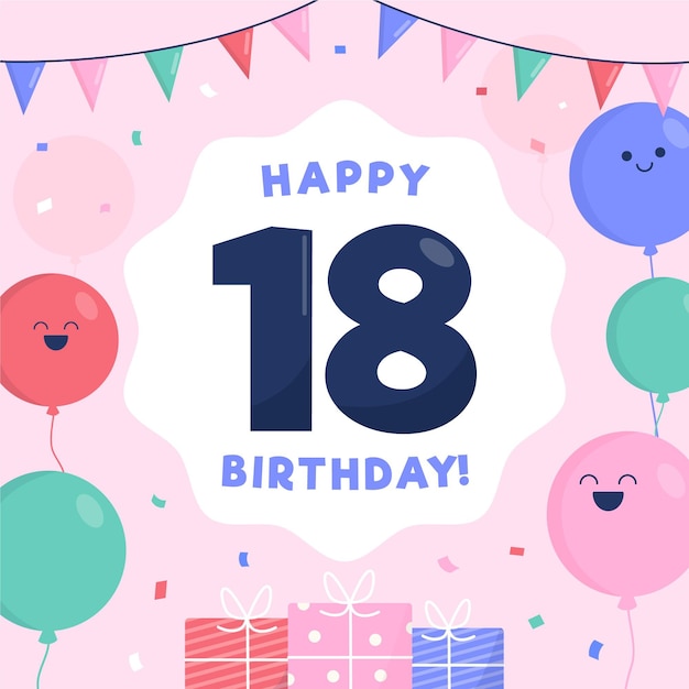 18 stile di sfondo compleanno