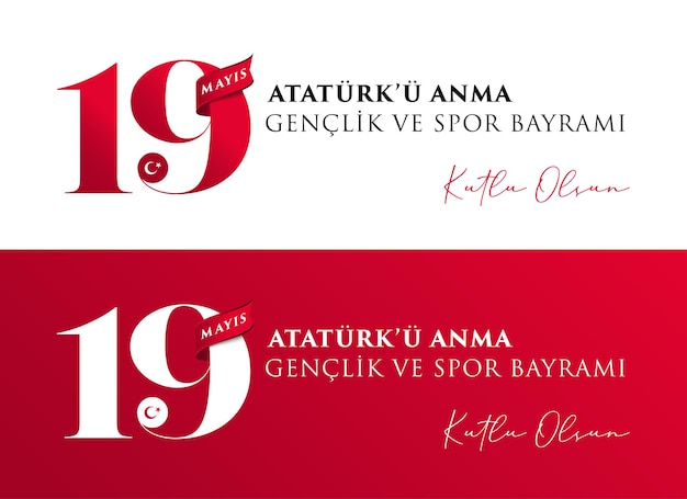 19 maggio Ataturk'u Anma, Genclik ve Spor Bayrami. 19 maggio Commemorazione di Ataturk, Gioventù e Sport.