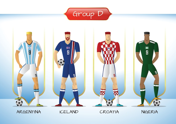2018 Gruppo di calcio o divisa della squadra di calcio D