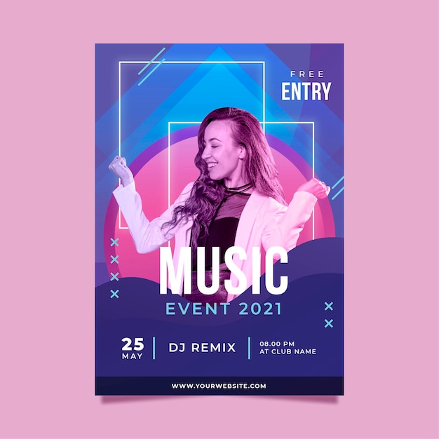 2021 poster di eventi musicali con foto