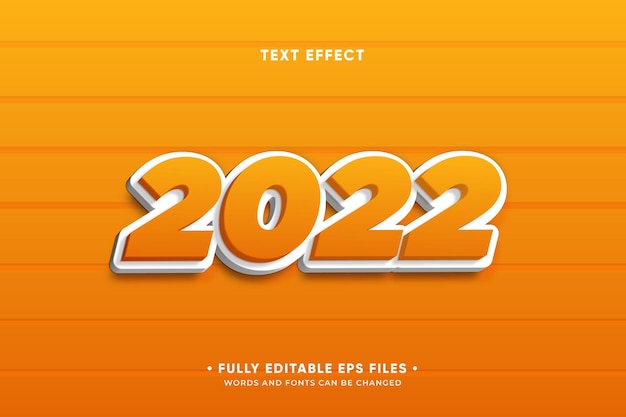 2022 Effetto testo moderno 3D