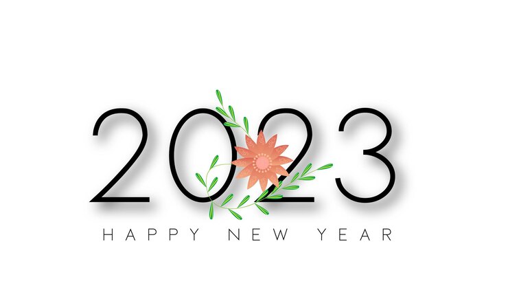 Vettore 2023 felice anno nuovo con numero vettoriale modificabile