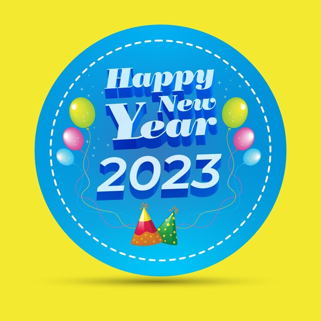 2023 felice anno nuovo modello di poster design