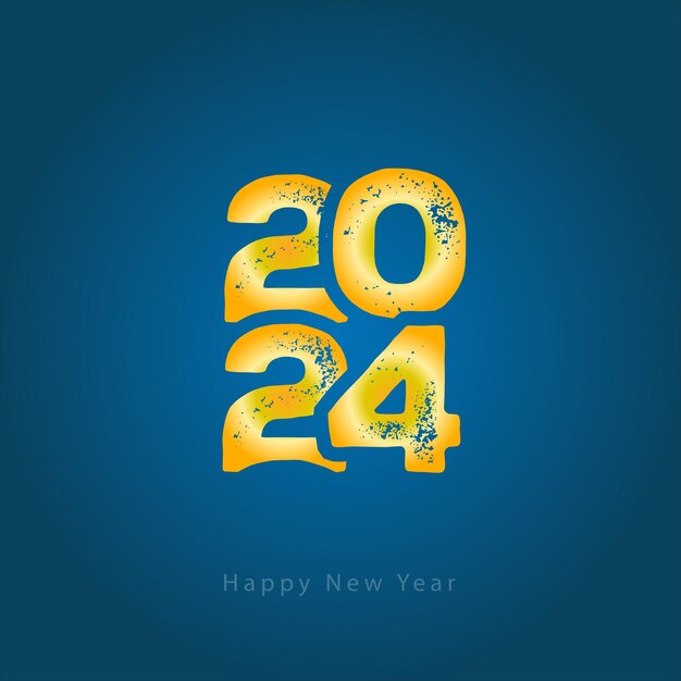 2024 Creative 3D Design per vettori Happy New year Design