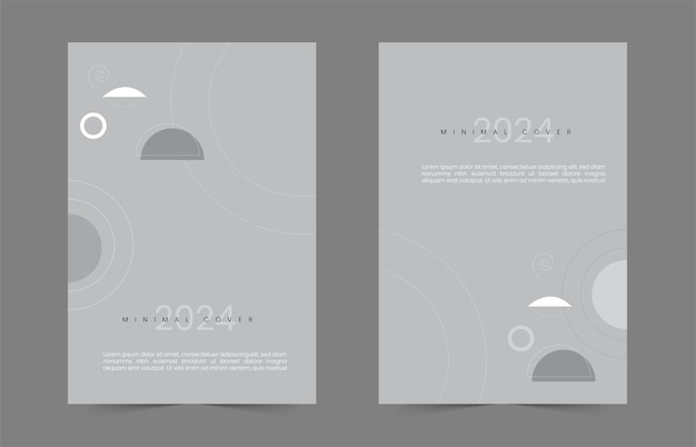 2024 minimal Cover Moderno set di modelli di progettazione vettoriale