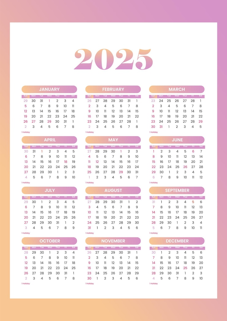 Vettore 2025 calendario minimalista modello modificabile pianificatore mensile colorato 2025 design professionale