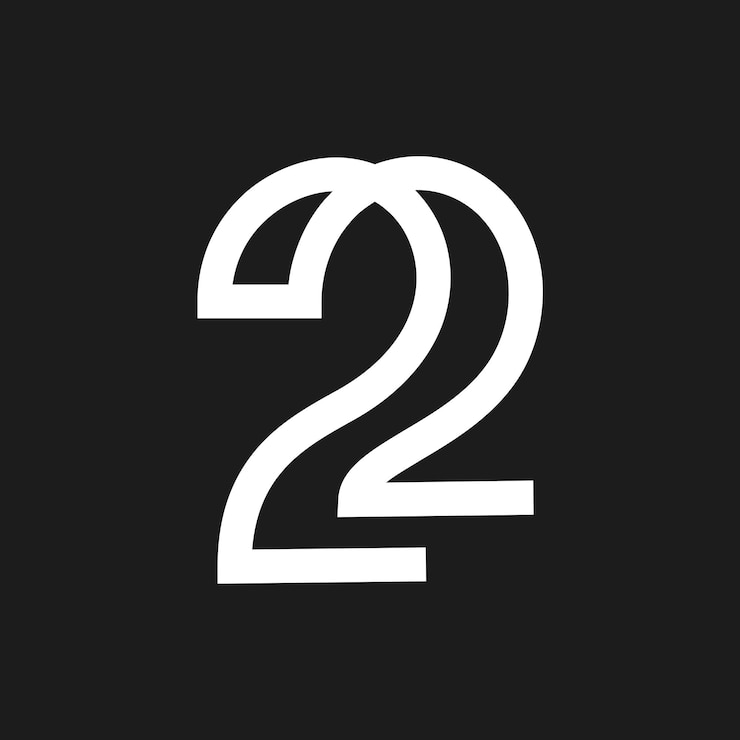 Vettore 22 lettere monogramma logo icon design