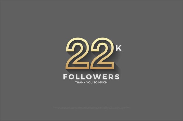 22k follower con bordo numerato marrone