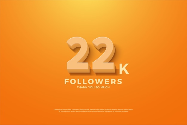 22k follower con numeri animati