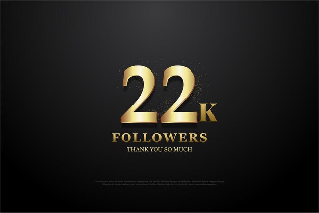 22k follower con un semplice design dei numeri