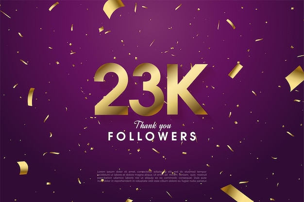 23k follower con un'illustrazione dal design semplice