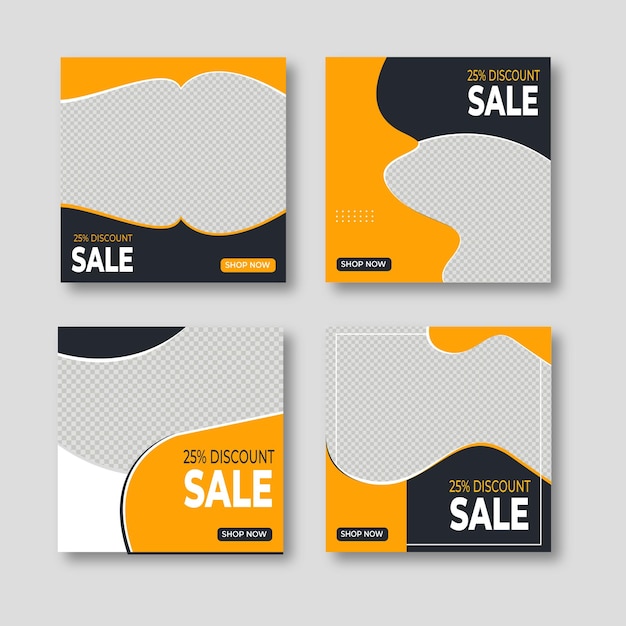 25 Banner di vendita a sconto sui social media