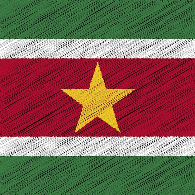 25 novembre Suriname Independence Day Flag Design